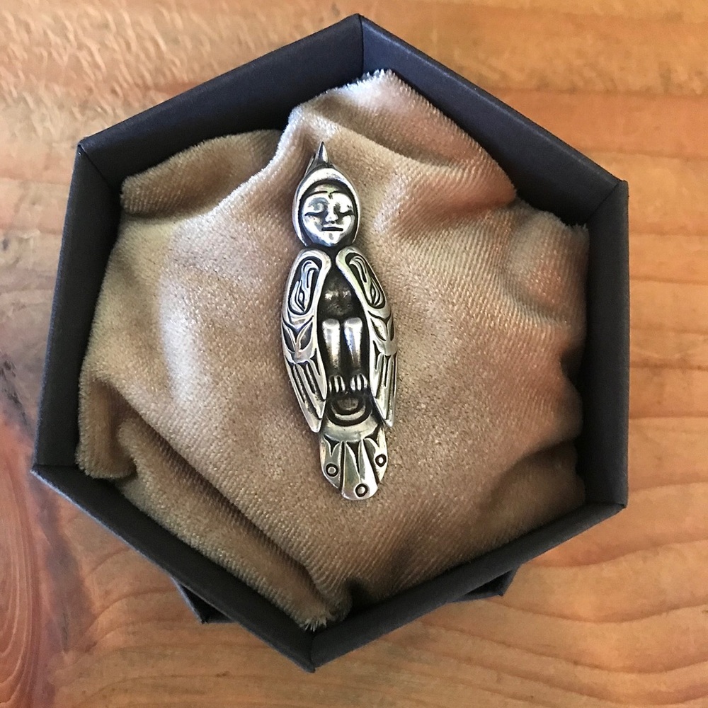 Debi Knight Kennedy Sterling Silver Hawk Amulet